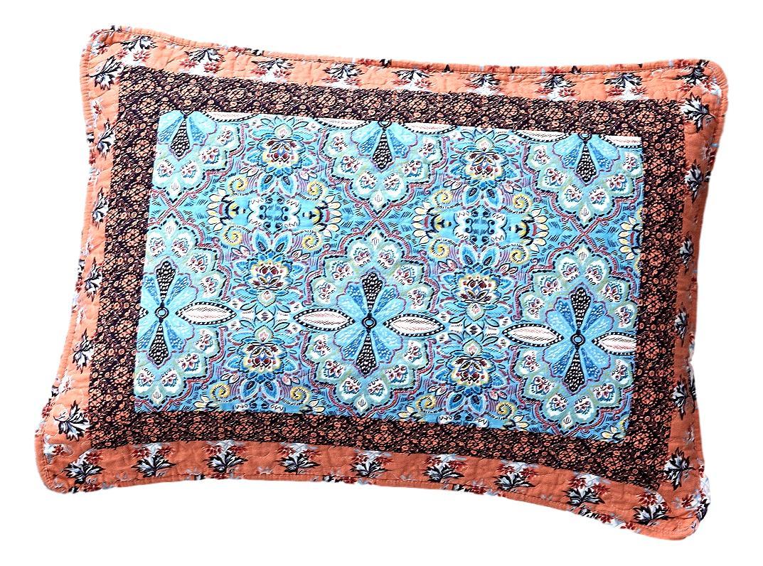 Tache Cotton Patchwork Paisley Floral Bohemian Mosaic Paradise Pillow Sham (JHW-933) - - Pillow Sham