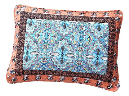 Tache Cotton Patchwork Paisley Floral Bohemian Mosaic Paradise Pillow Sham (JHW-933) - - Pillow Sham