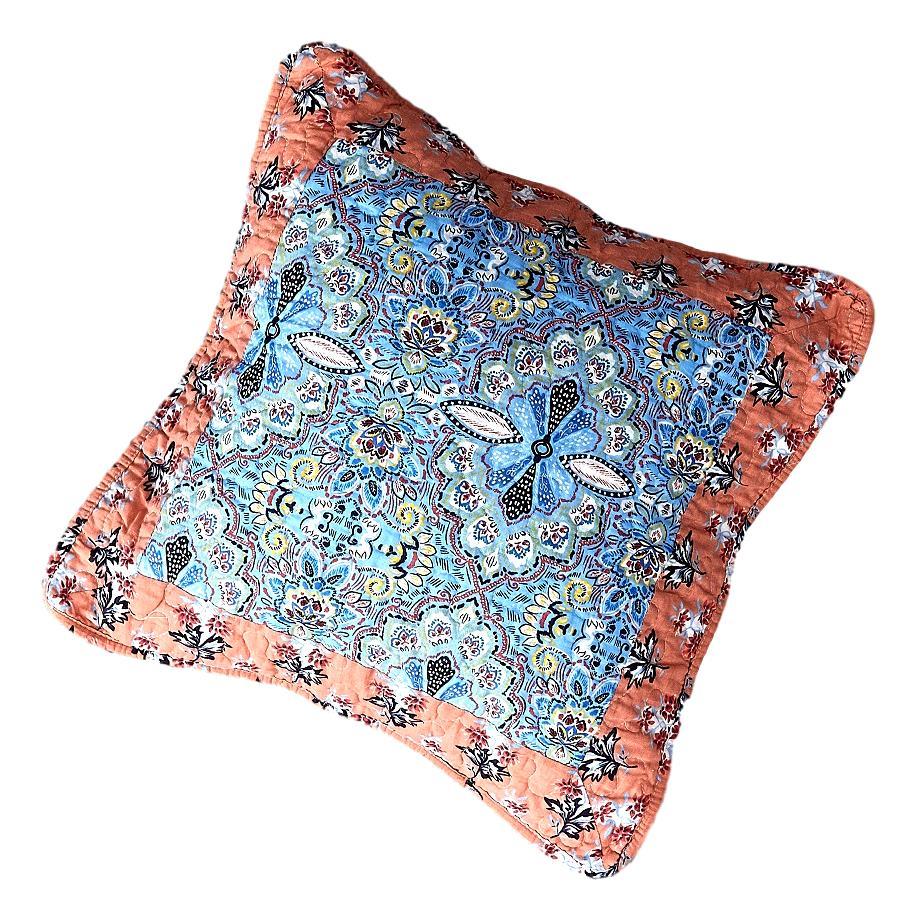 Tache Cotton Patchwork Paisley Floral Bohemian Mosaic Paradise Cushion Cover 2-Pieces (JHW-933) - - Euro Sham / Cushion Cover