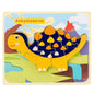 Wooden 3D Montessori Dinosaur Jigsaw Puzzles Ankylosaurus