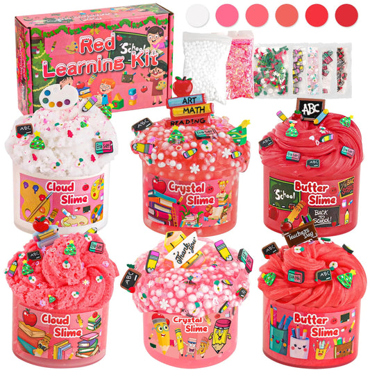 6 Pack Gradient Red Slime Kit - Kia Day Design