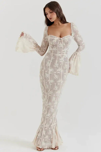 Lace Backless Slim Outfits Kia Day Design