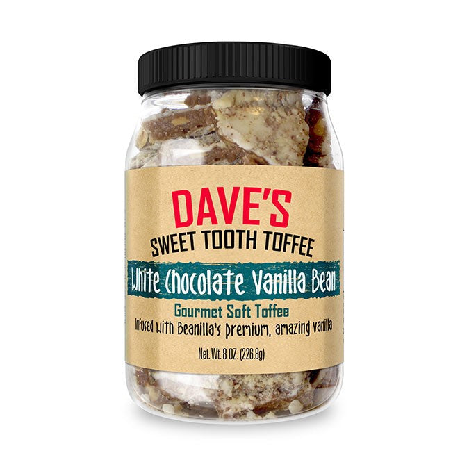 White Chocolate Vanilla Bean Toffee- Dave's Sweet Tooth Toffee- {{Product type}}