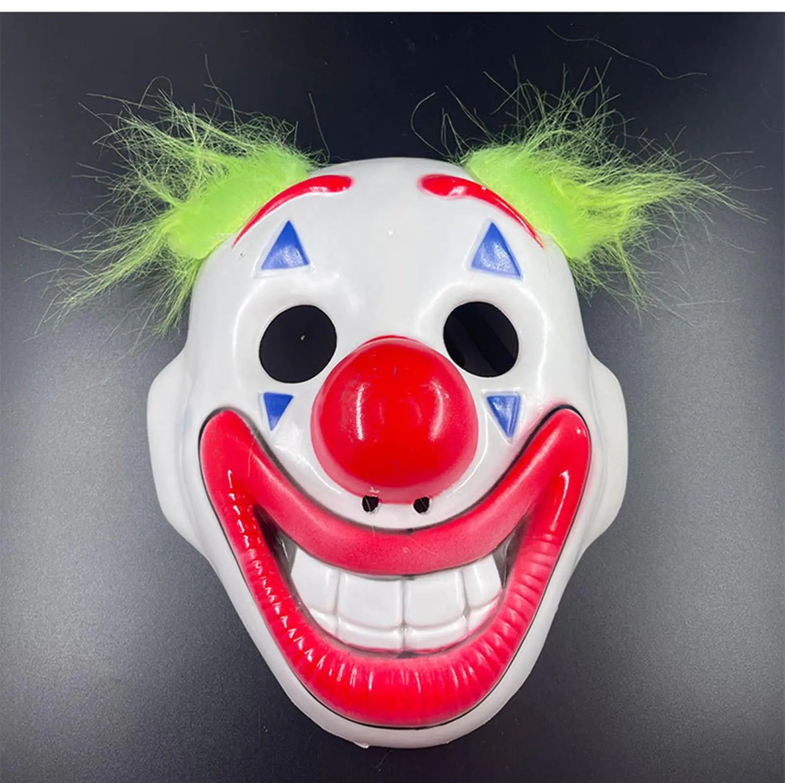 Plastic Halloween Clown Mask - - mask