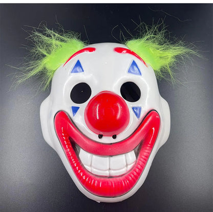 Plastic Halloween Clown Mask - - mask