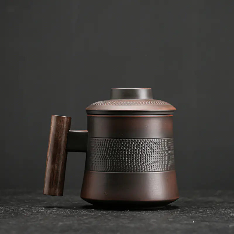 Water Purple Ceramic Mug with Lid - Kia Day Design