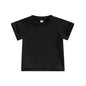 Toddler Kids Baby Girls Boys Summer Casual Tops Black 3T