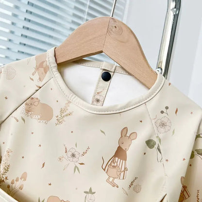 Cute Baby Bibs Toddler Long Sleeve Apron Kia Day Design