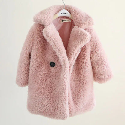 Kids Autumn And Winter Coat Pink 130cm