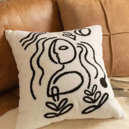 Floral Embroidered Pillow - Kia Day Design