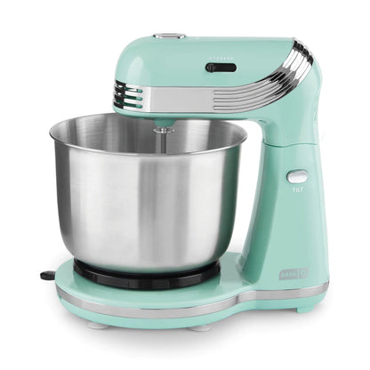 Aqua Dash Stand Mixer 6 Speed Stand Mixer with 3 Quart Stainless Steel Mixing Bowl - Aqua Mixer - stand mixer