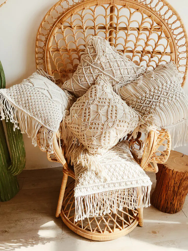 Tassel Cotton Woven Pillow - Kia Day Design