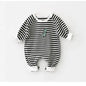 Newborn Baby Striped Rompers Black white 3-6M