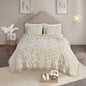 King 100-Percent Cotton Chenille Bedspread with Fringe Hem in Khaki Taupe Beige- HomePacific- {{Product type}}