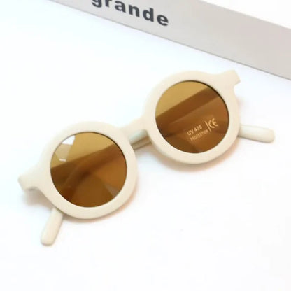 Solid Color Sunglasses For Kids light yellow