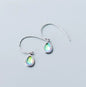 Sterling Silver Waterdrop Gradient Glass Earrings - Kia Day Design