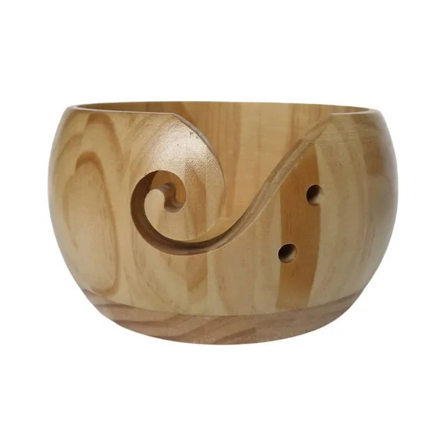 Natural Wooden Yarn Bowl