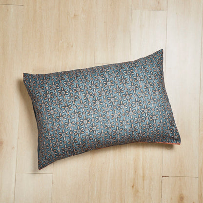 Tache Rustic Palace Lattice Floral Watercolor Dark Teal Pillowcases (KF174) - - Pillowcase