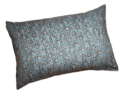 Tache Rustic Palace Lattice Floral Watercolor Dark Teal Pillowcases (KF174) - - Pillowcase