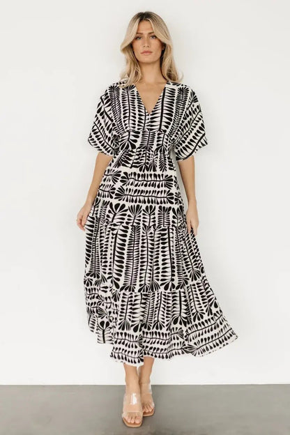 Ladies Short Sleeve Long Dresses - Kia Day Design