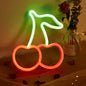 1pc LED Neon Cherry Night Light - USB or Battery Powered Kia Day Design