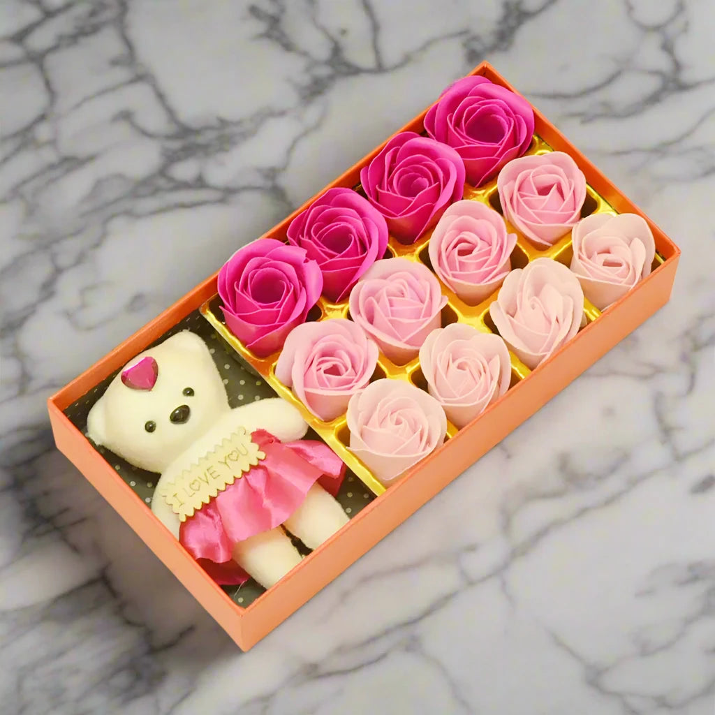 Flower Soap Rose Gift Set