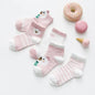 Cotton Mesh Baby Socks white light pink XS(0-9M)