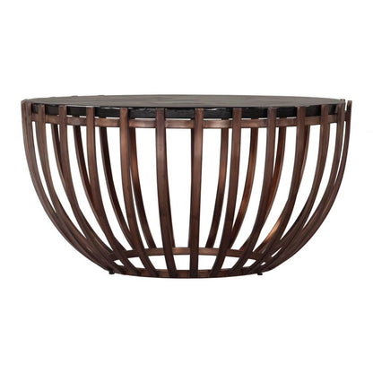Kafig Iron Frame Round Coffee Table - - Coffee Tables
