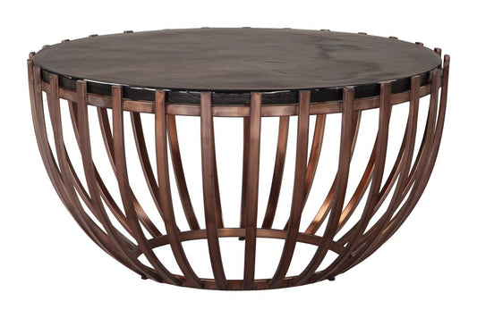 Kafig Iron Frame Round Coffee Table - - Coffee Tables