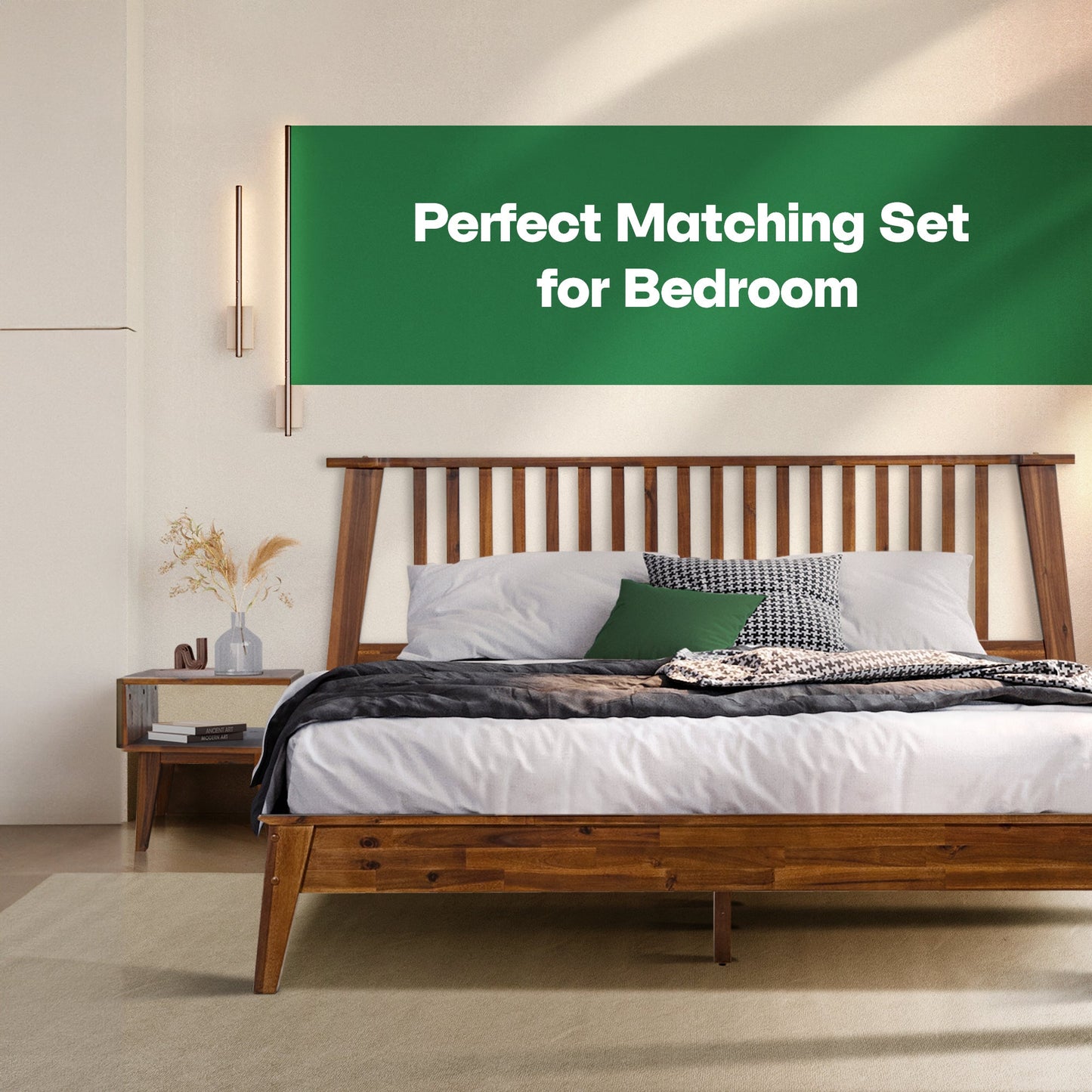 Kaylin Solid Wood Bed Frame - - Bed Frame