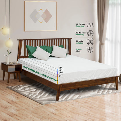 Kaylin Solid Wood Bed Frame - - Bed Frame