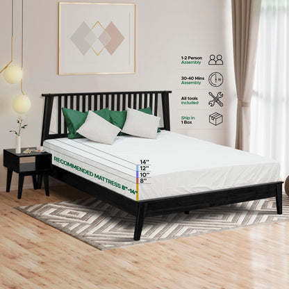 Kaylin Solid Wood Bed Frame - - Bed Frame