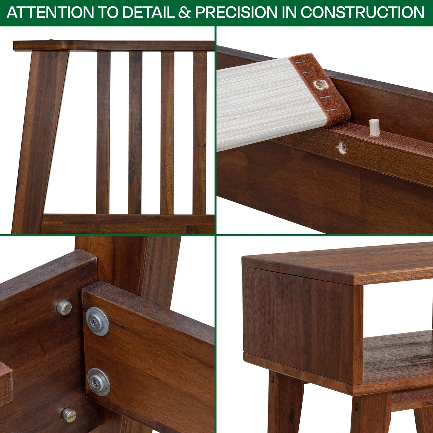 Kaylin Solid Wood Bed Frame - - Bed Frame