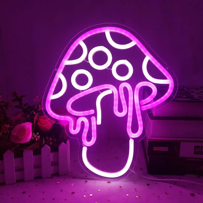 Neon Mushroom LED Sign