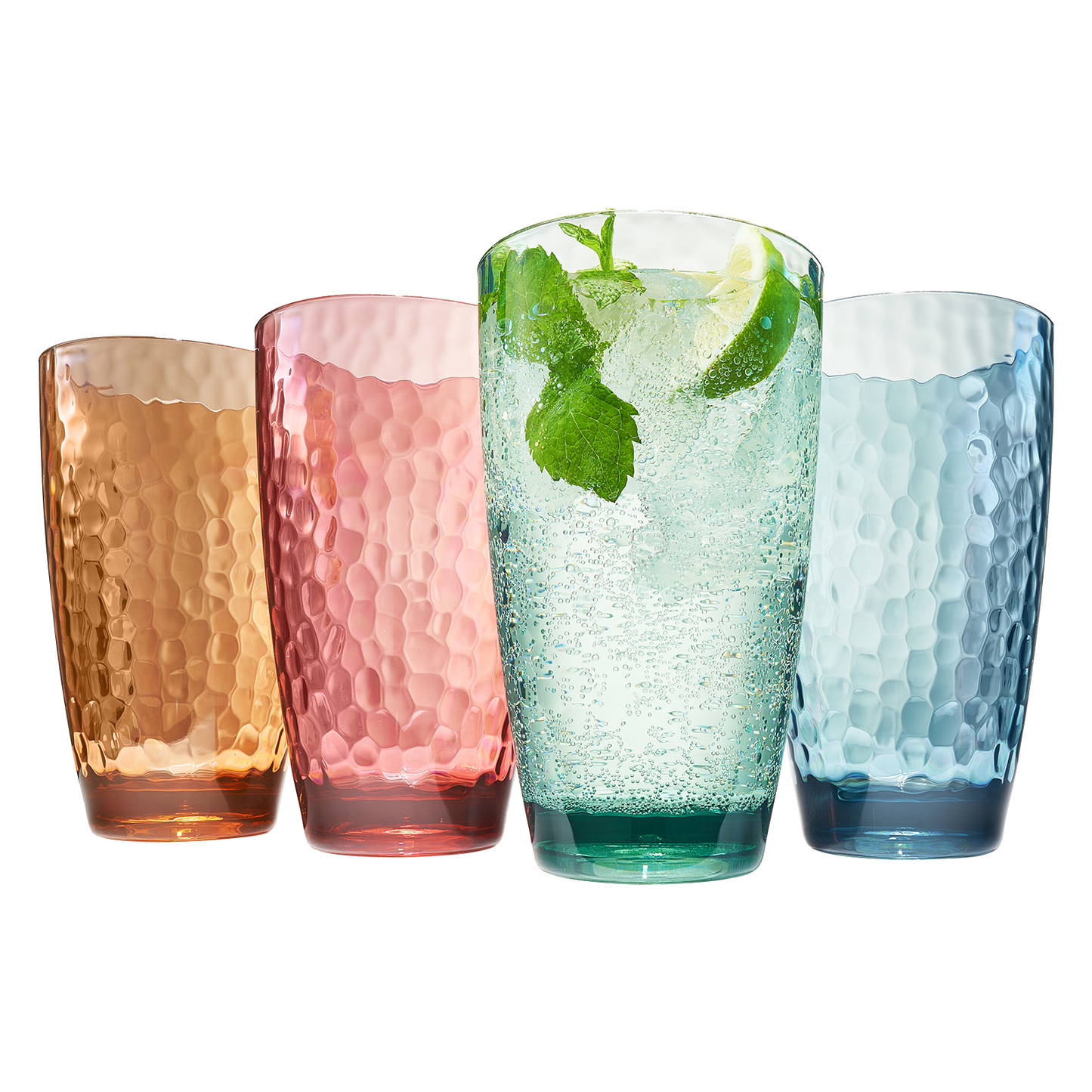 Eze Acrylic Highball Glassware, Set of 4 - - Highball