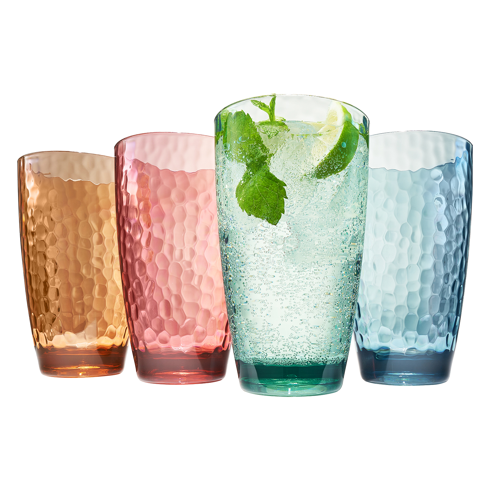Eze Acrylic Highball Glassware, Set of 4 - - Highball