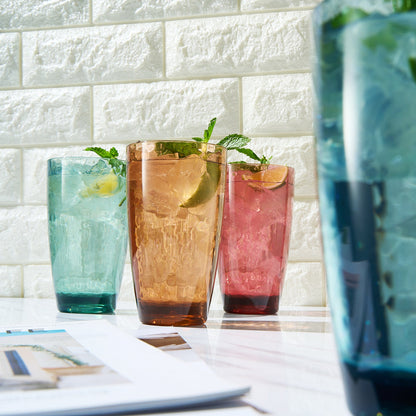 Eze Acrylic Highball Glassware, Set of 4 - - Highball