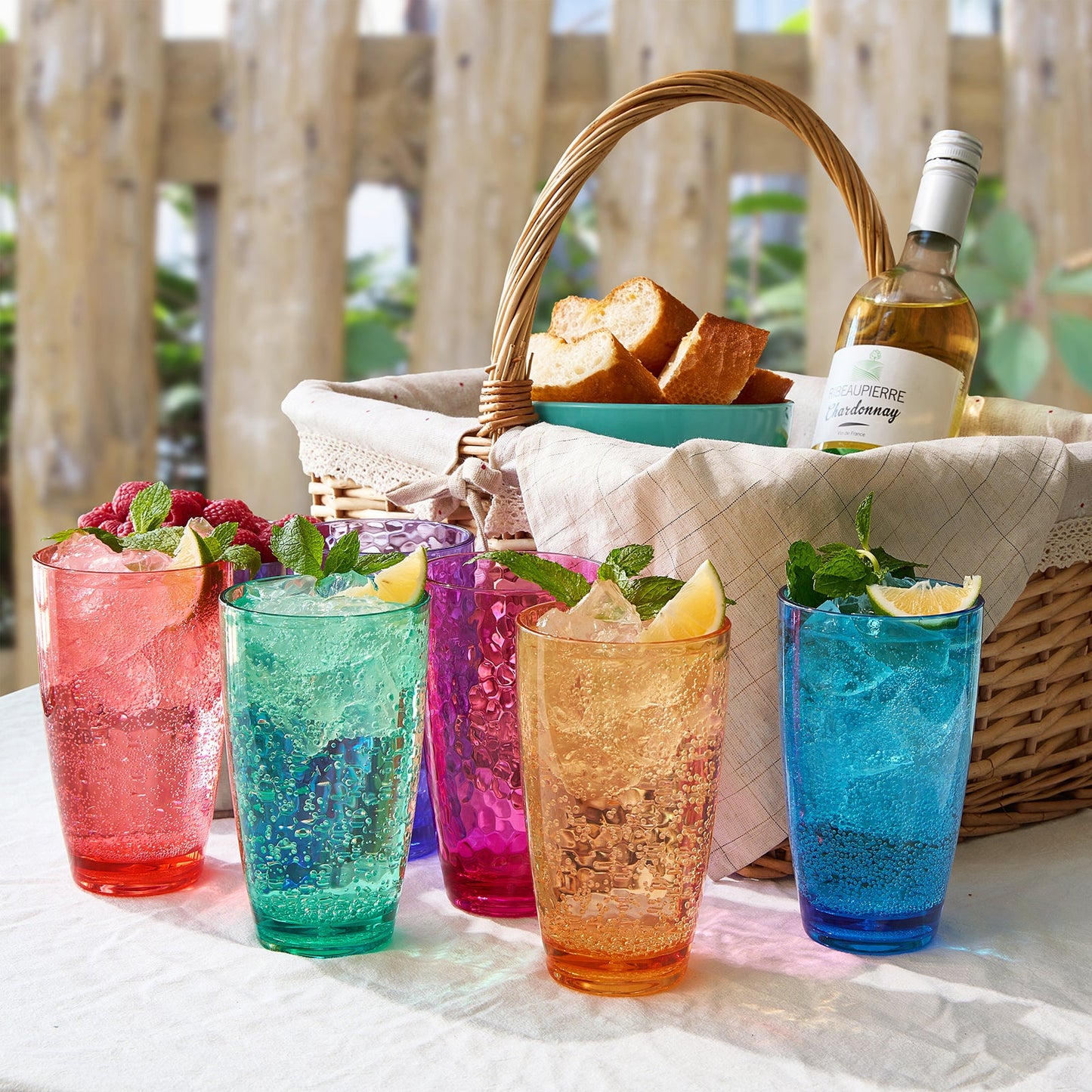 Madrid Acrylic Highball Glassware, Set of 6 - - Highball