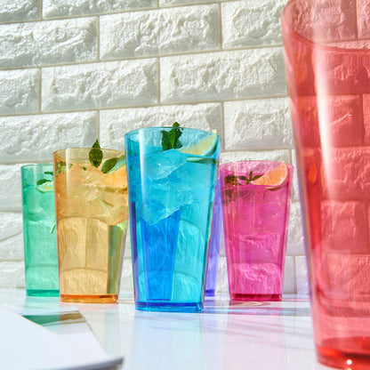 Madrid Acrylic Highball Glassware, Set of 6 - - Highball
