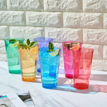 Madrid Acrylic Highball Glassware, Set of 6 - - Highball
