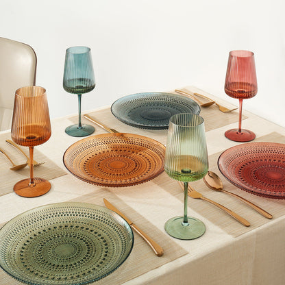 Tonal Hobnail Glass Plate, Set of 4 - - Plate