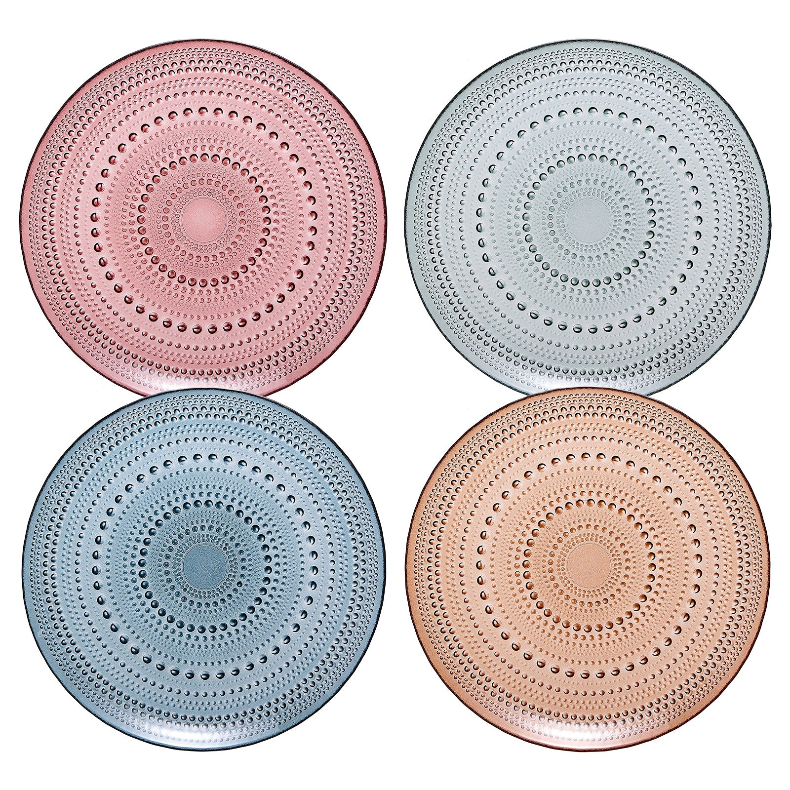 Tonal Hobnail Glass Plate, Set of 4 - - Plate