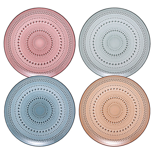 Tonal Hobnail Glass Plate, Set of 4 - - Plate