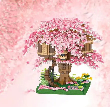 Cherry Tree House Building Blocks - Style A - building toy