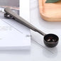 2-In-1 Stainless Steel Coffee Spoon Sealing Clip Black