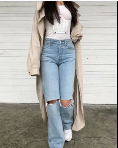 Women's Loose Fit Jeans - Kia Day Design