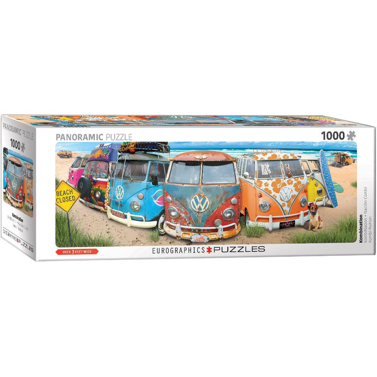 Kombination VW Bus 1000 Piece Panoramic Jigsaw Puzzle Eurographics - - Jigsaw Puzzle