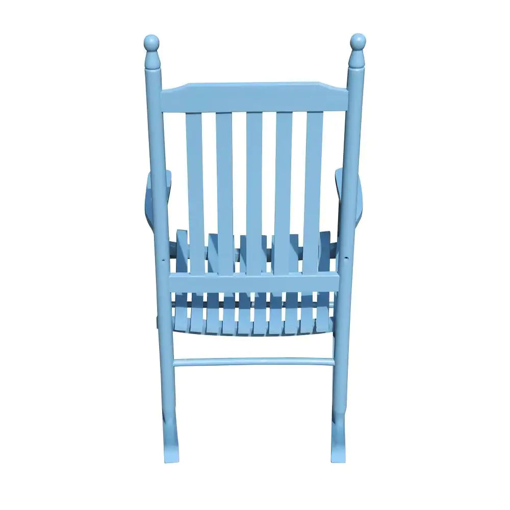 Wooden Porch Rocker Chair Blue Kia Day Design