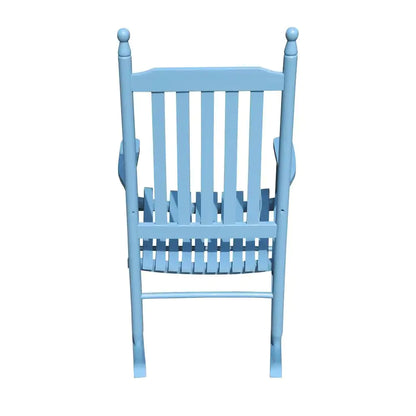 Wooden Porch Rocker Chair Blue Kia Day Design