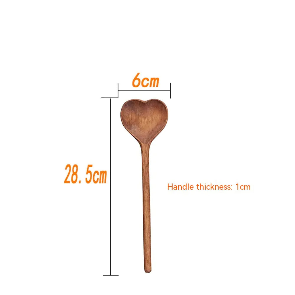 Heart-shaped Acacia Mangium Spoon - - spoons